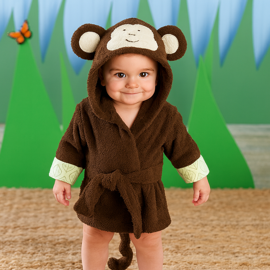 Peignoir de Bain Enfant Singe
