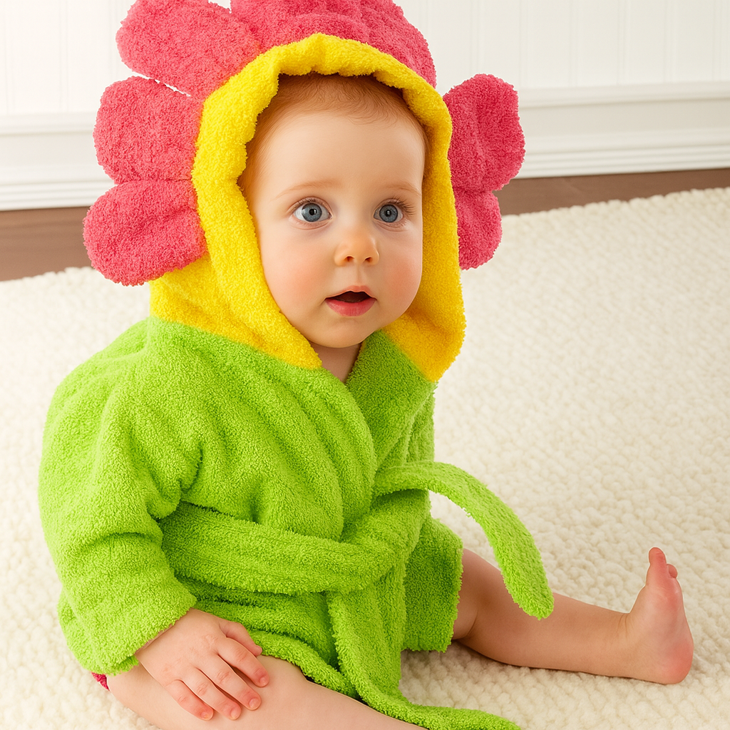Peignoir De Bain Enfant Fleur
