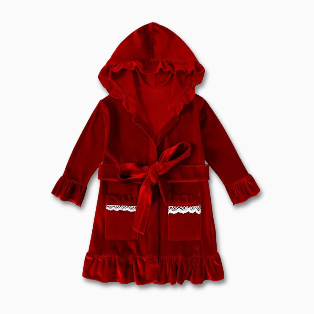 Peignoir Fille Chaud à Capuche
