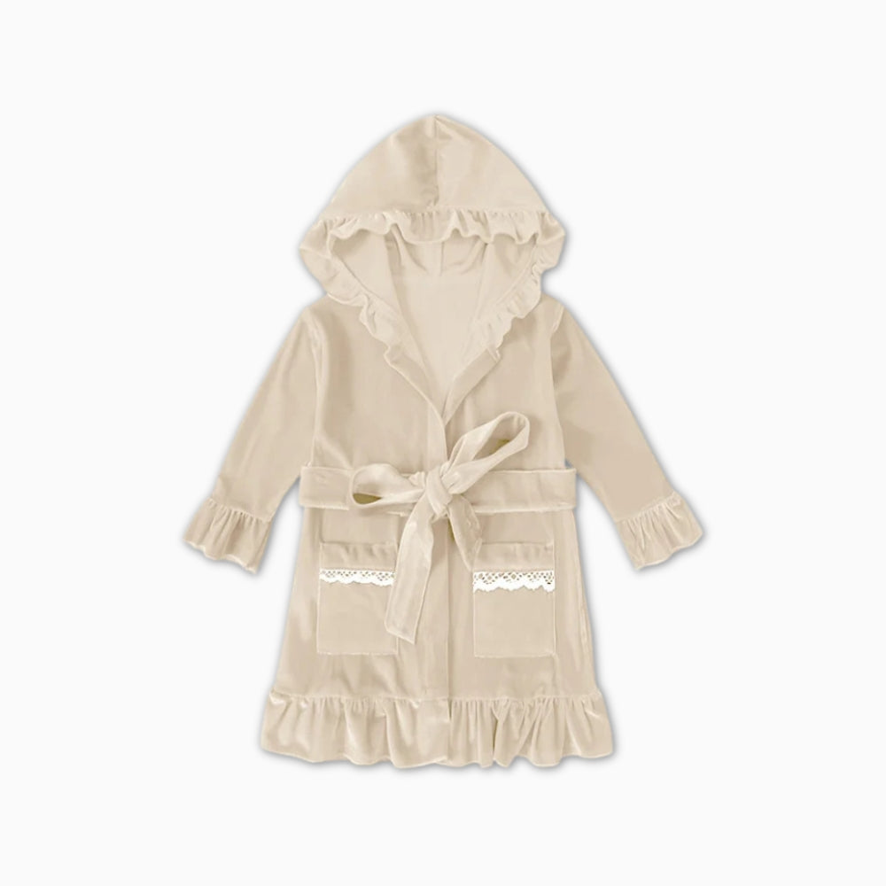 Peignoir Fille Chaud à Capuche