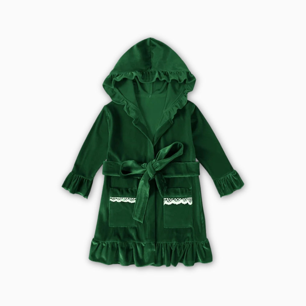 Peignoir Fille Chaud à Capuche