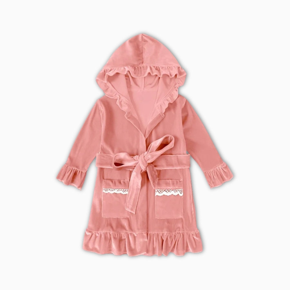 Peignoir Fille Chaud à Capuche