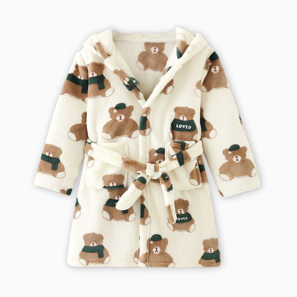 Peignoir Polaire Enfant Oursons