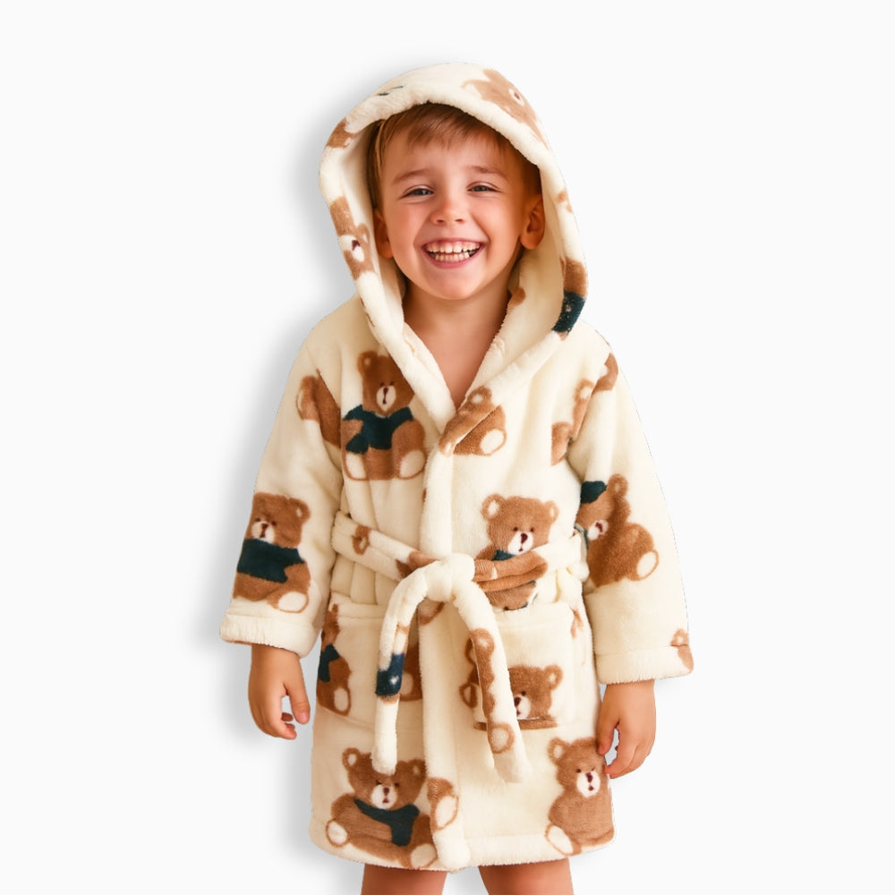 Peignoir Polaire Enfant Oursons