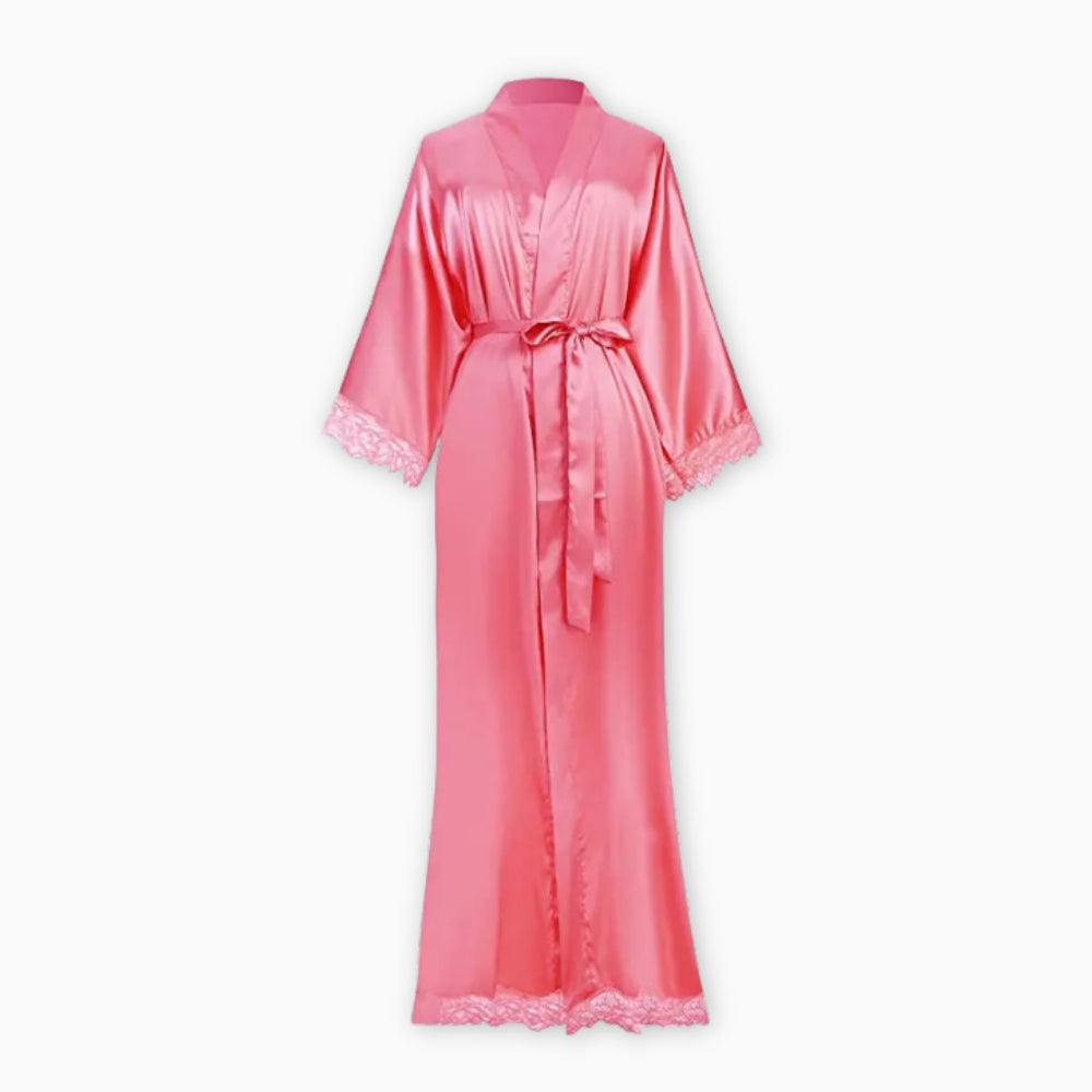 Peignoir Satin Femme Long Soyeux