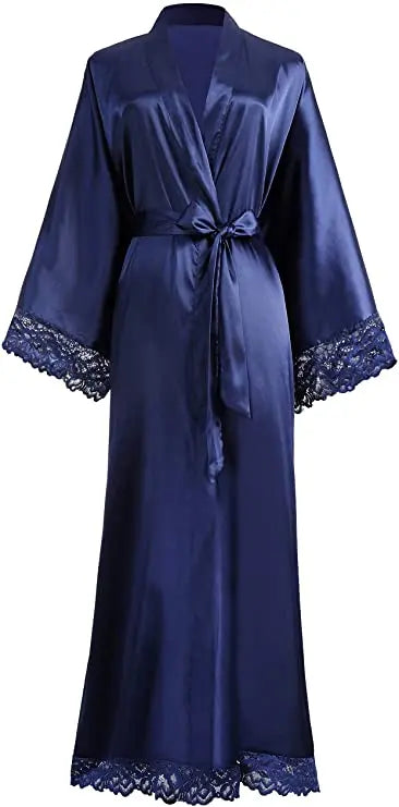 Peignoir Satin Femme Long Soyeux