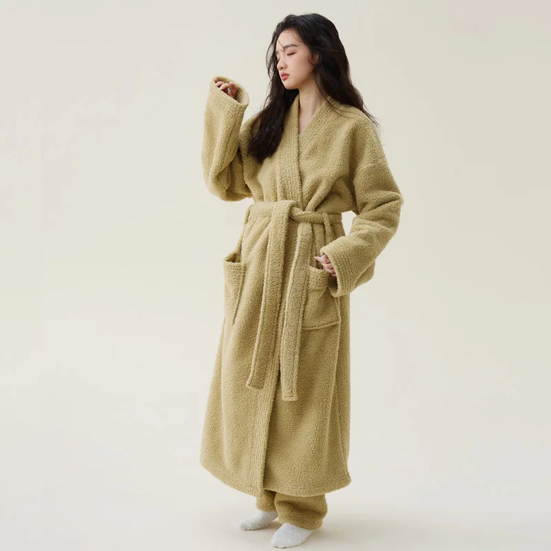 Peignoir Polaire Femme Chaud Épais