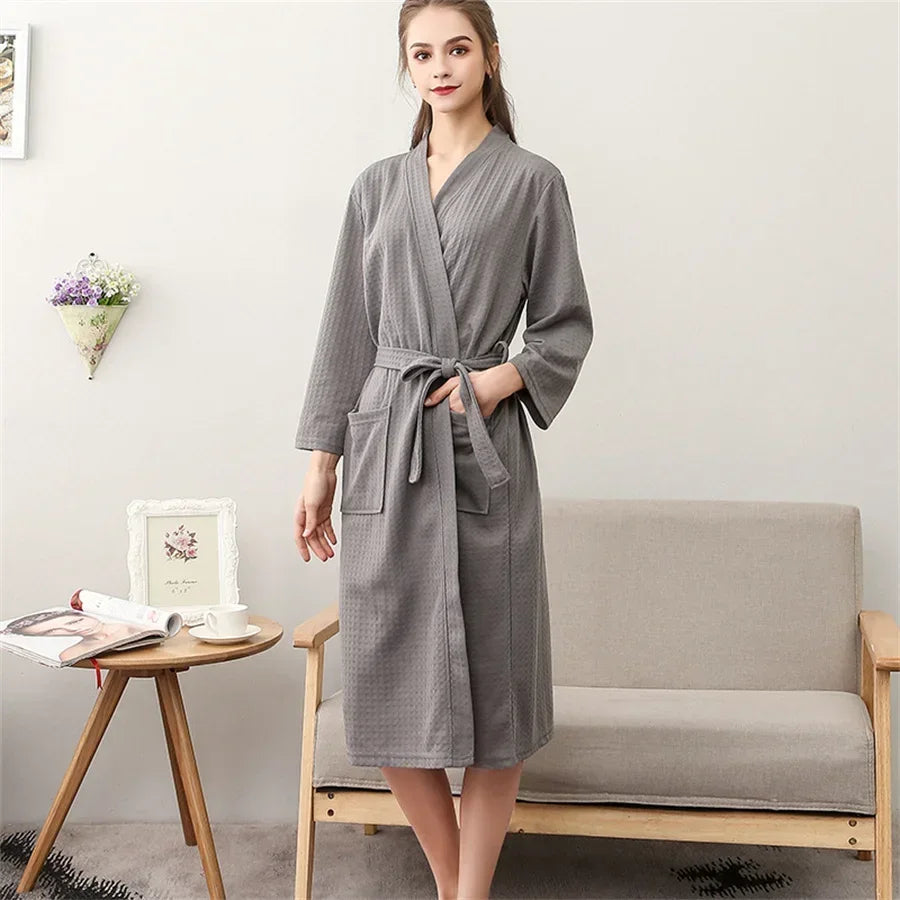 Peignoir de Bain Femme Gaufré
