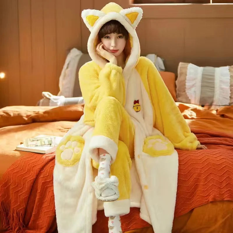 Peignoir Polaire Femme Animaux