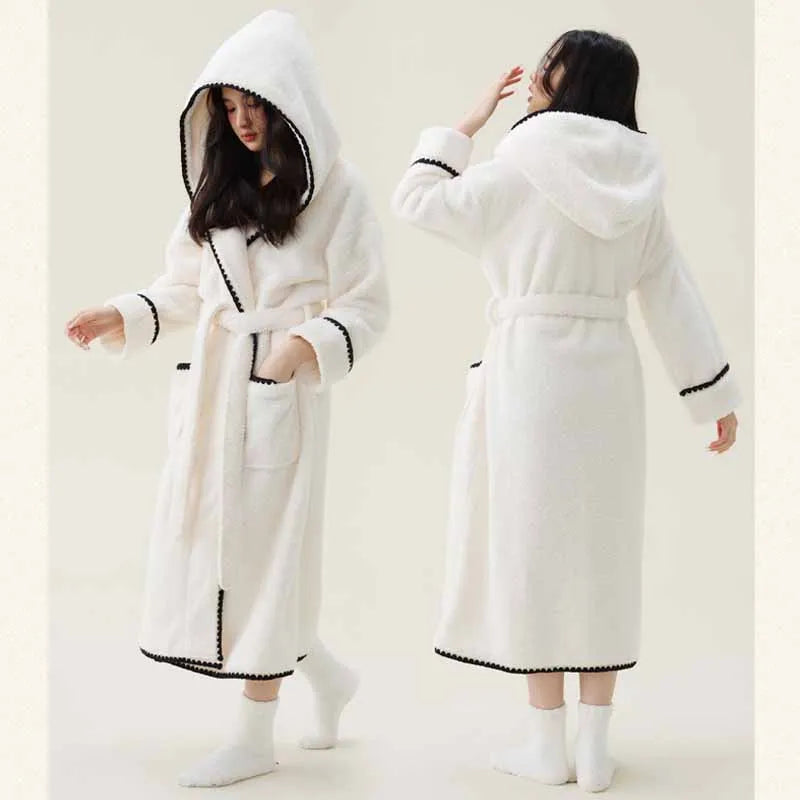 Peignoir Polaire Femme Chaud Doux