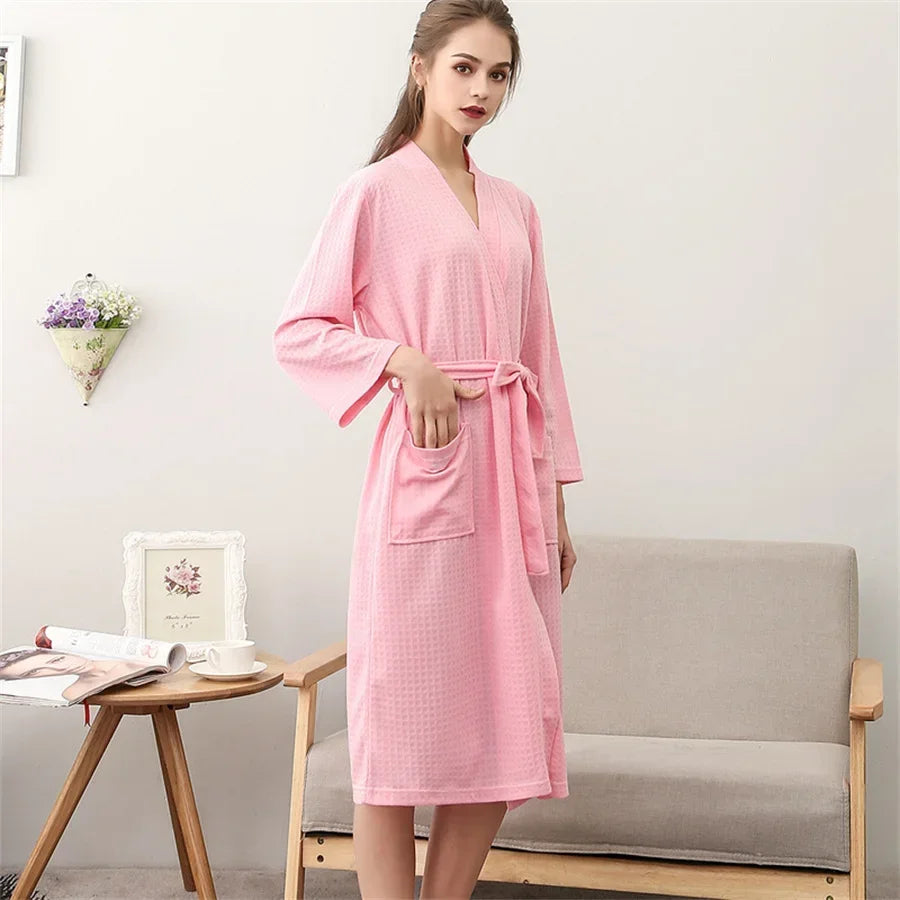 Peignoir de Bain Femme Gaufré