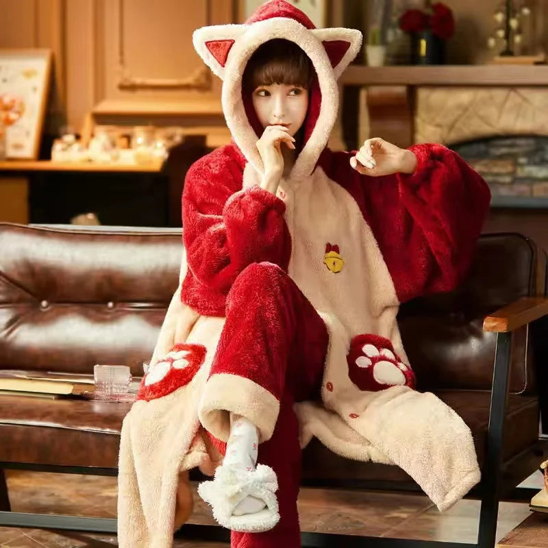 Peignoir Polaire Femme Animaux