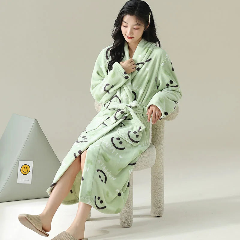 Peignoir Polaire Femme Happy