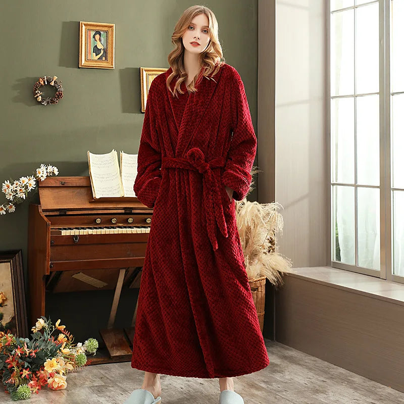 Peignoir Polaire Femme à Poches