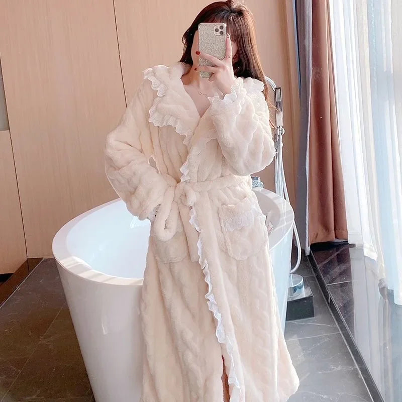 Peignoir Polaire Femme Cocooning Chaud