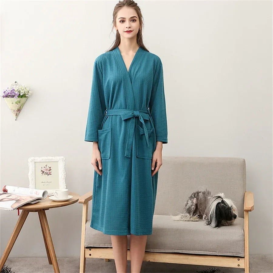 Peignoir de Bain Femme Gaufré