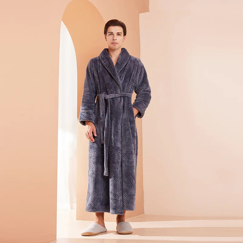 Peignoir Luxe Homme Long Uni