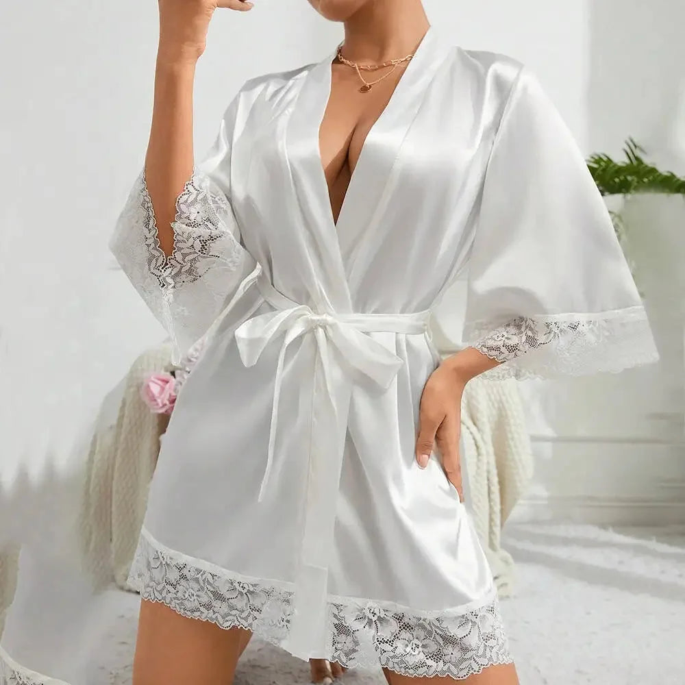 Peignoir Luxe Femme Soie