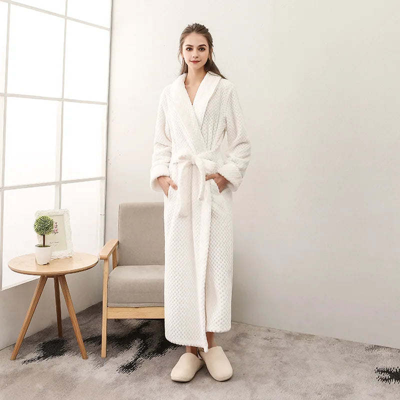 Peignoir Polaire Femme à Poches