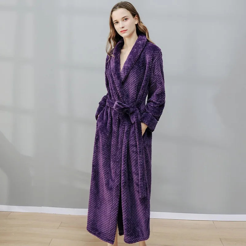 Peignoir Polaire Femme à Poches
