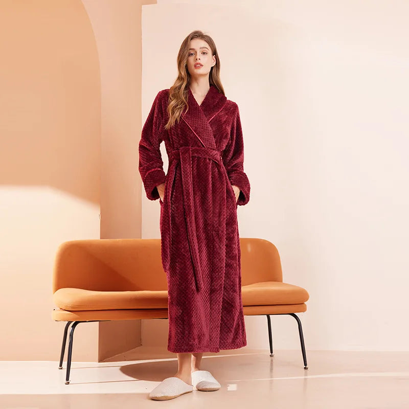 Peignoir Luxe Femme Long Uni