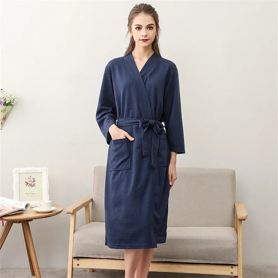 Peignoir de Bain Femme Gaufré