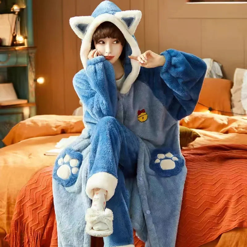 Peignoir Polaire Femme Animaux