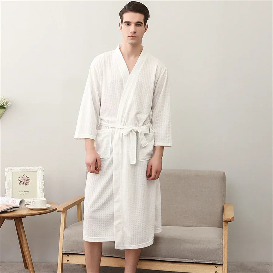 Peignoir de Bain Homme Gaufré