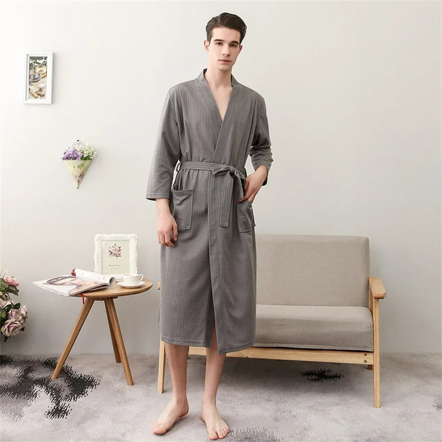 Peignoir de Bain Homme Gaufré