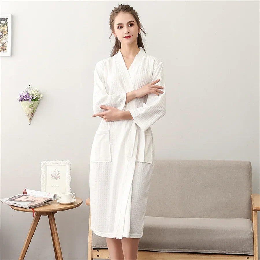 Peignoir de Bain Femme Gaufré