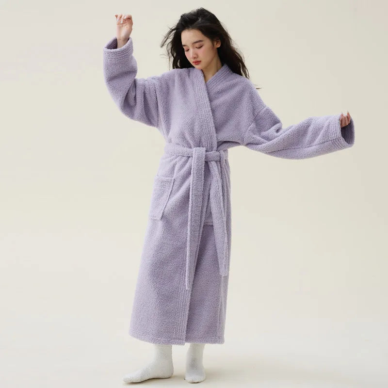 Peignoir Polaire Femme Chaud Épais