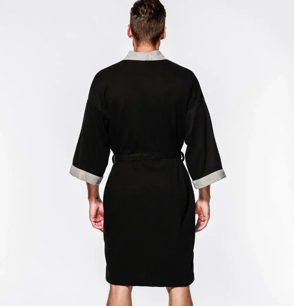 Peignoir de Bain Homme Gaufré Poches