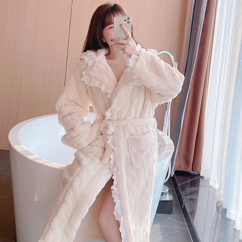 Peignoir Polaire Femme Cocooning Chaud