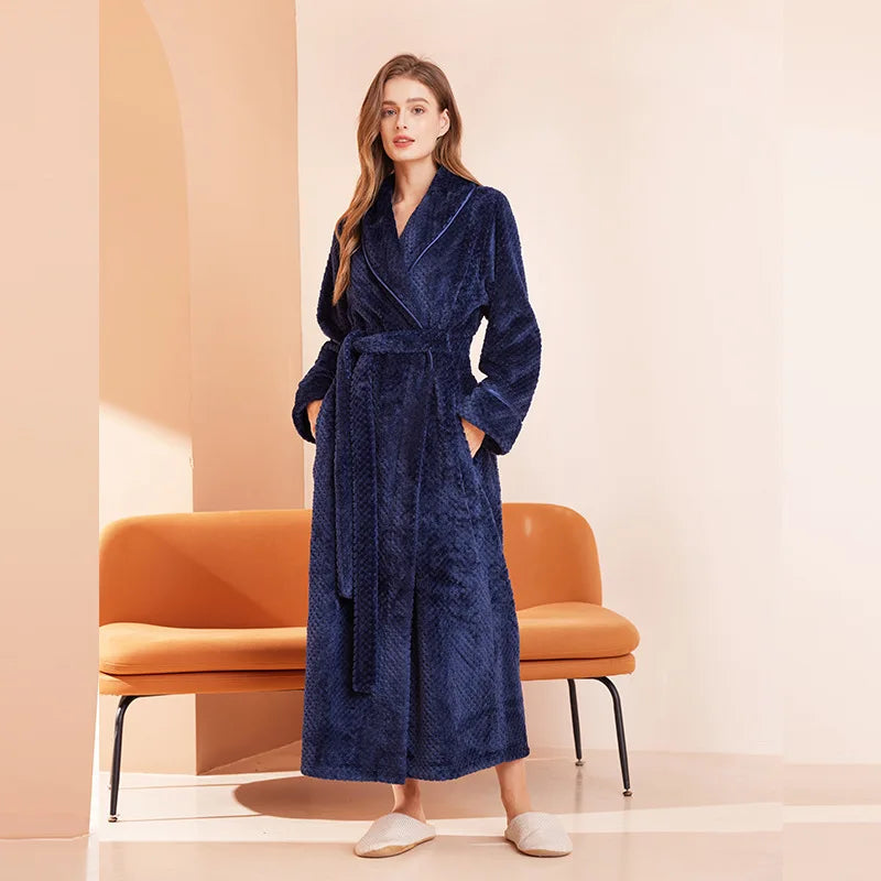 Peignoir Luxe Femme Long Uni