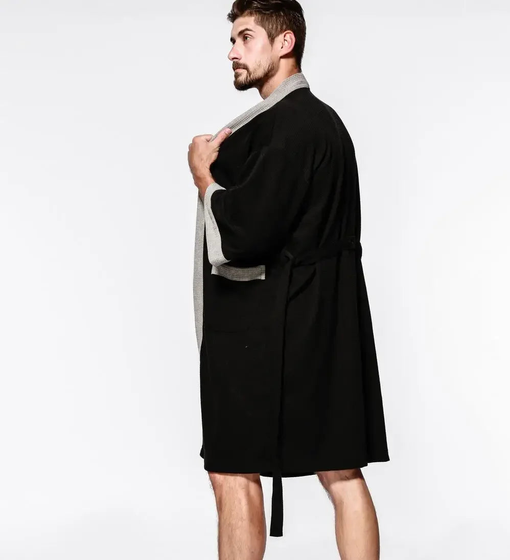 Peignoir de Bain Homme Gaufré Poches