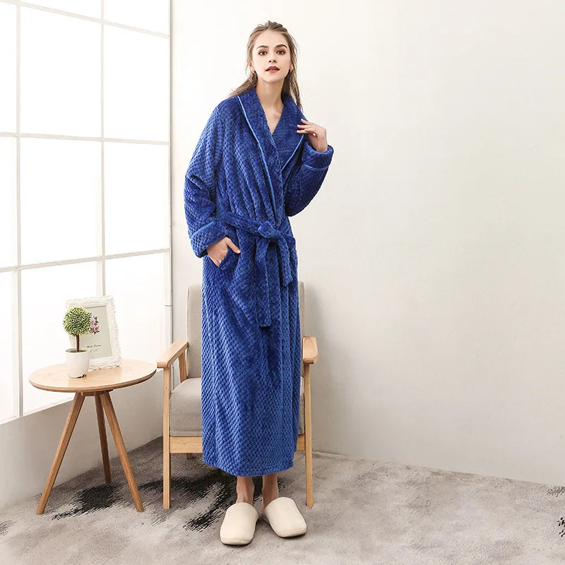 Peignoir Polaire Femme à Poches