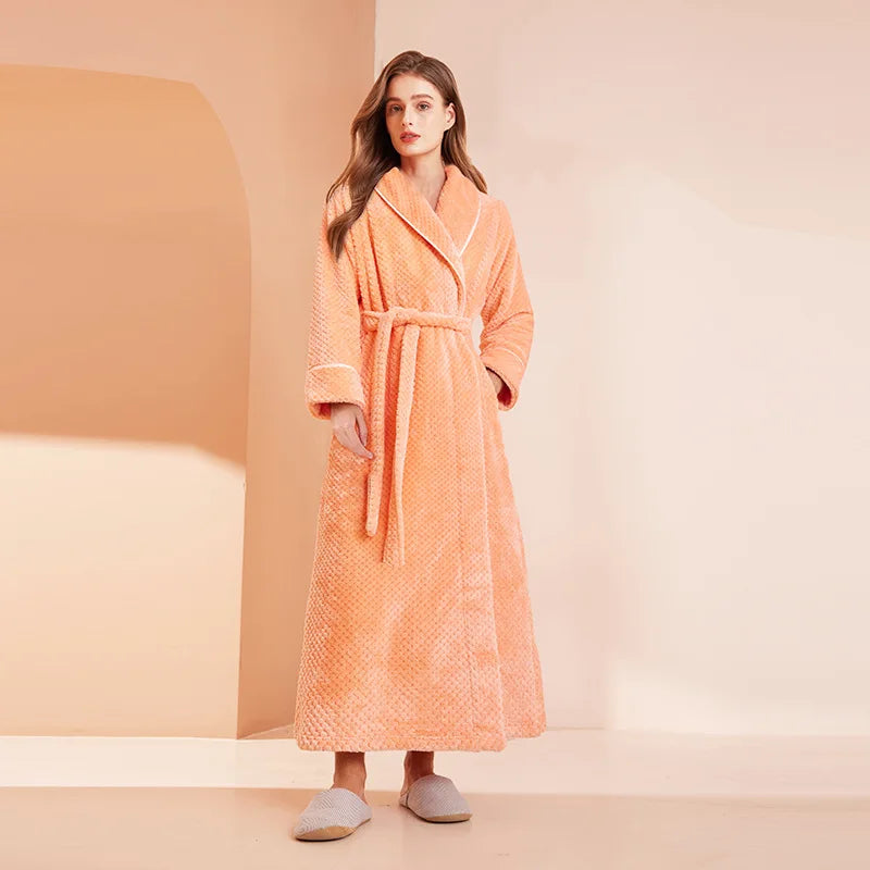 Peignoir Luxe Femme Long Uni