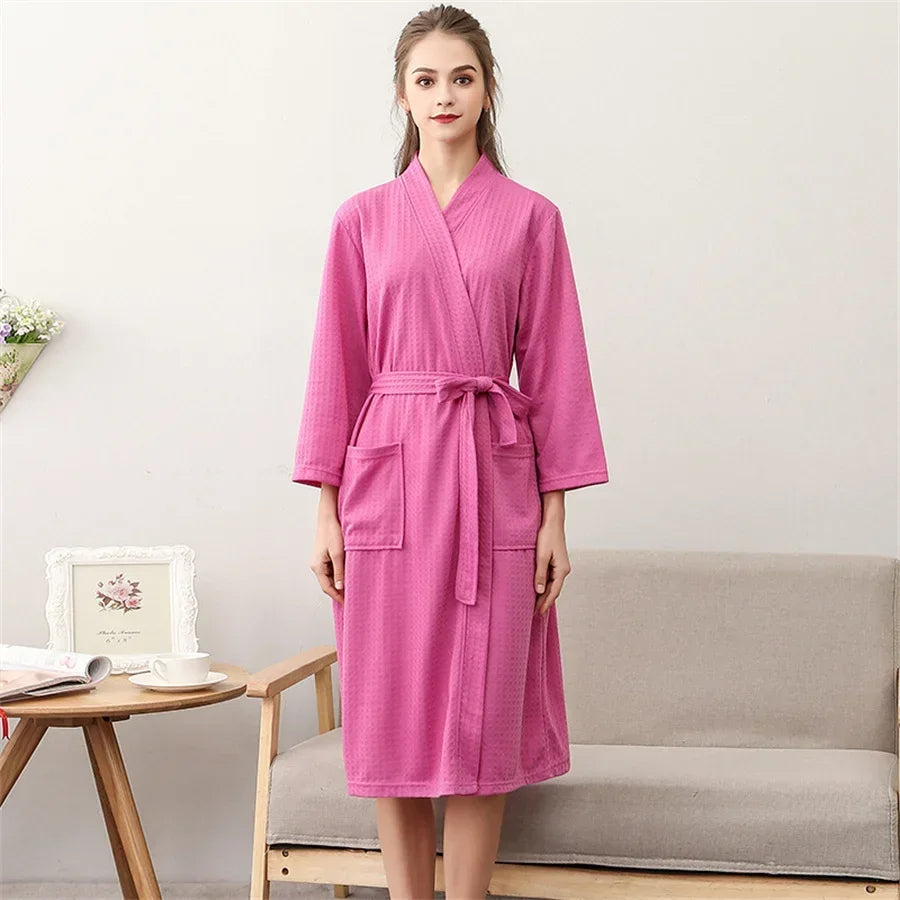 Peignoir de Bain Femme Gaufré