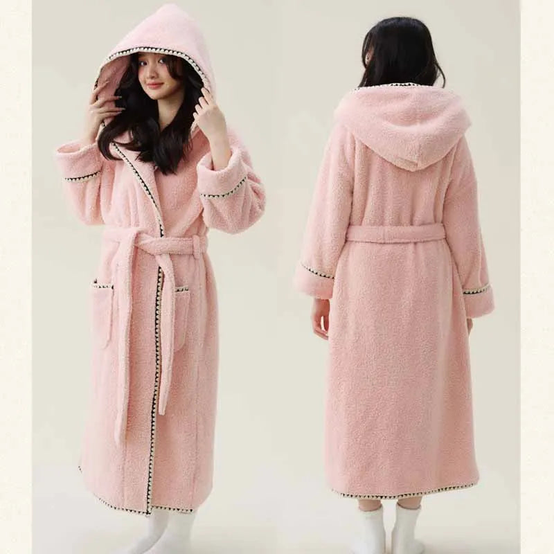 Peignoir Polaire Femme Chaud Doux