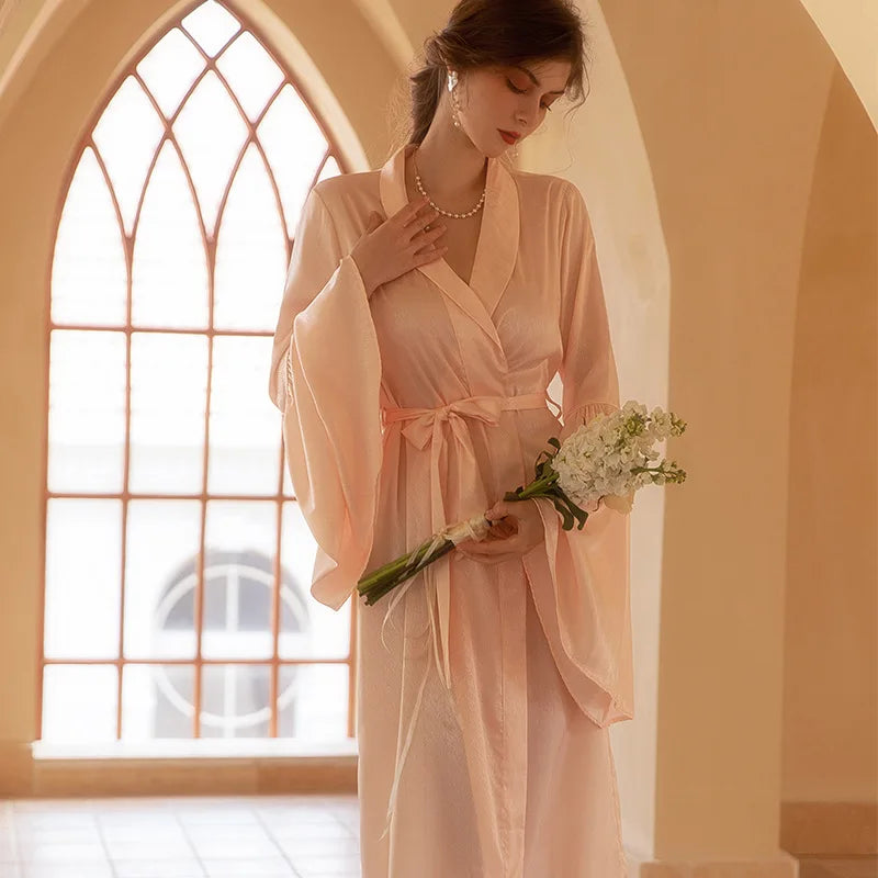 Peignoir Satin Femme Long
