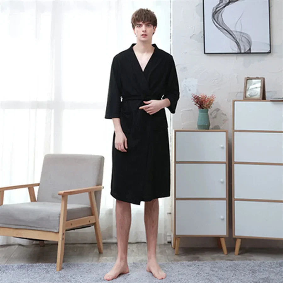 Peignoir de Bain Homme Gaufré