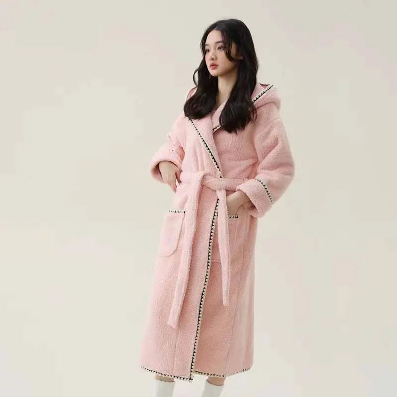 Peignoir Polaire Femme Chaud Doux