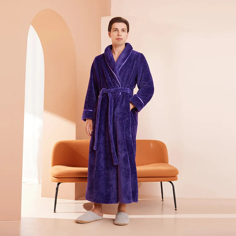 Peignoir Luxe Homme Long Uni