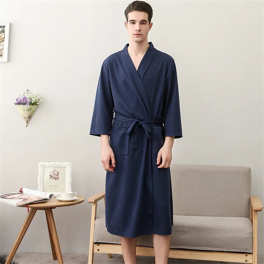 Peignoir de Bain Homme Gaufré