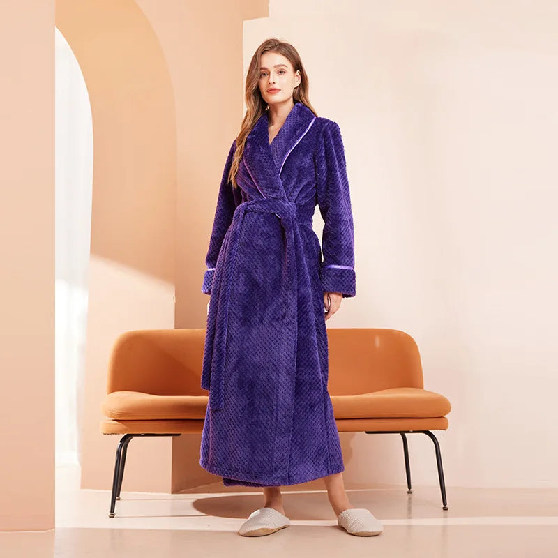Peignoir Luxe Femme Long Uni