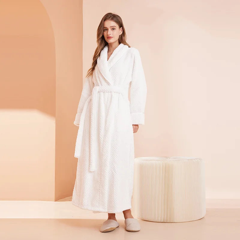 Peignoir Luxe Femme Long Uni