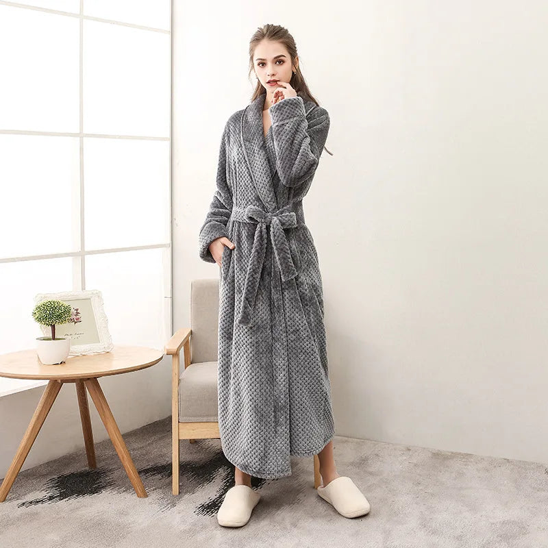 Peignoir Polaire Femme à Poches