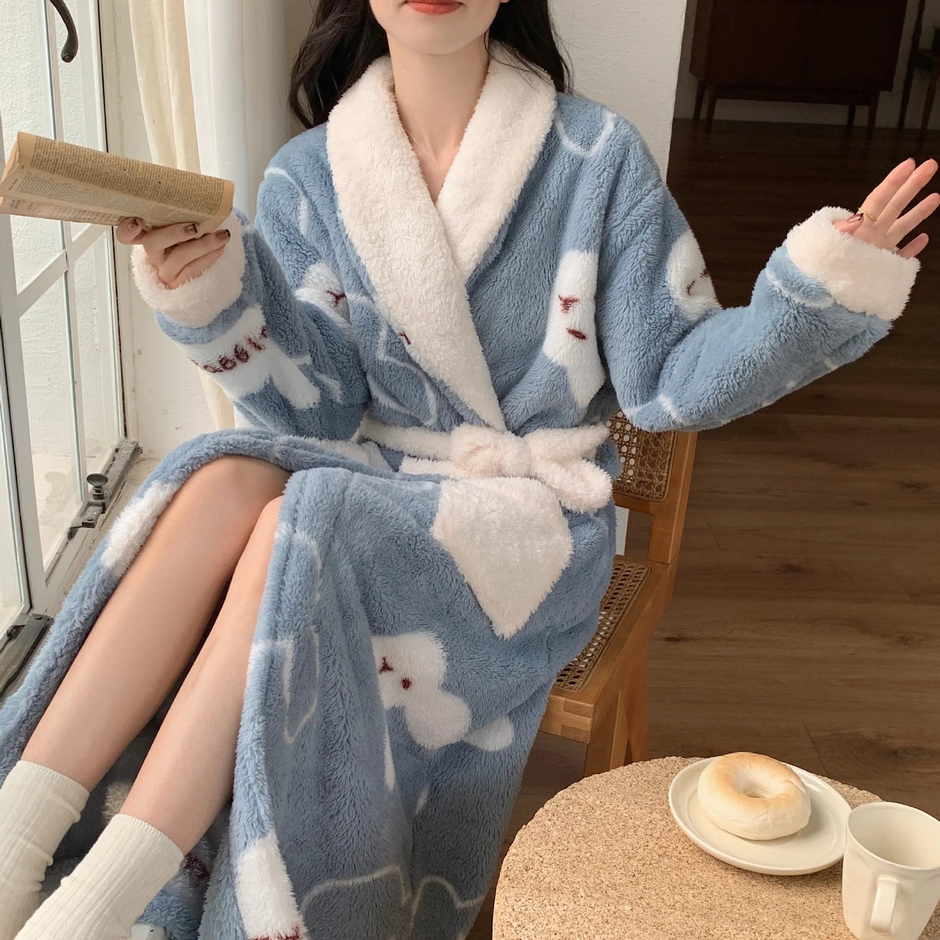 Peignoir Polaire Femme Long Hiver