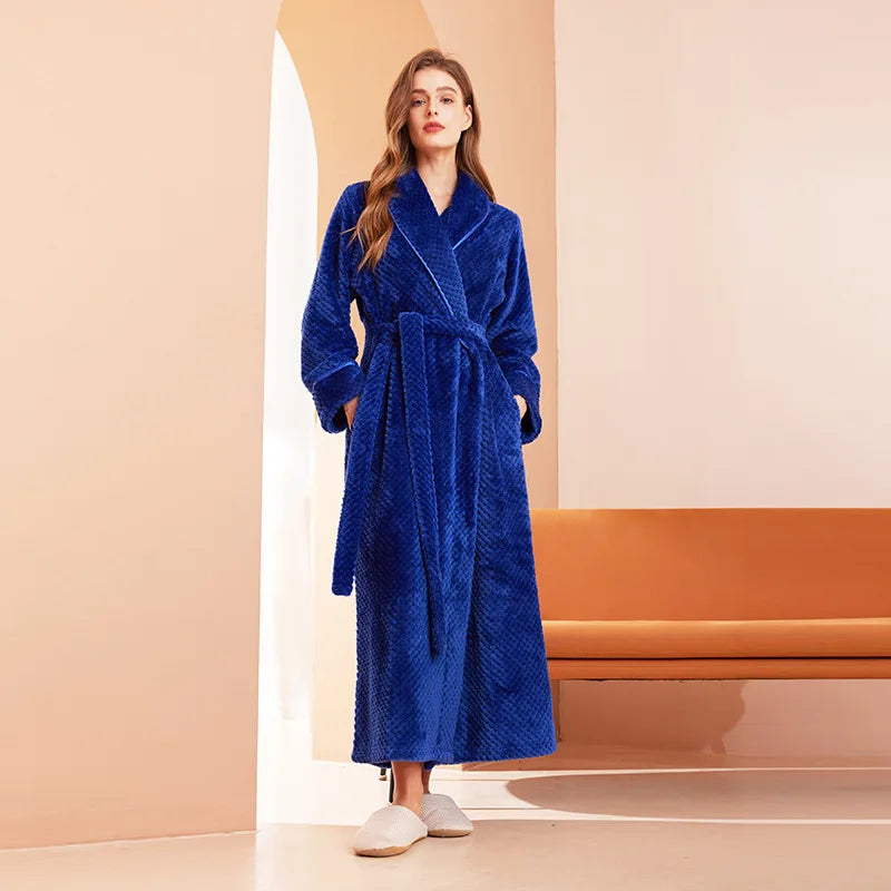 Peignoir Luxe Femme Long Uni