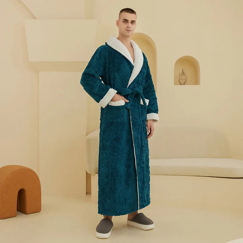 Peignoir Polaire Homme Long Doux
